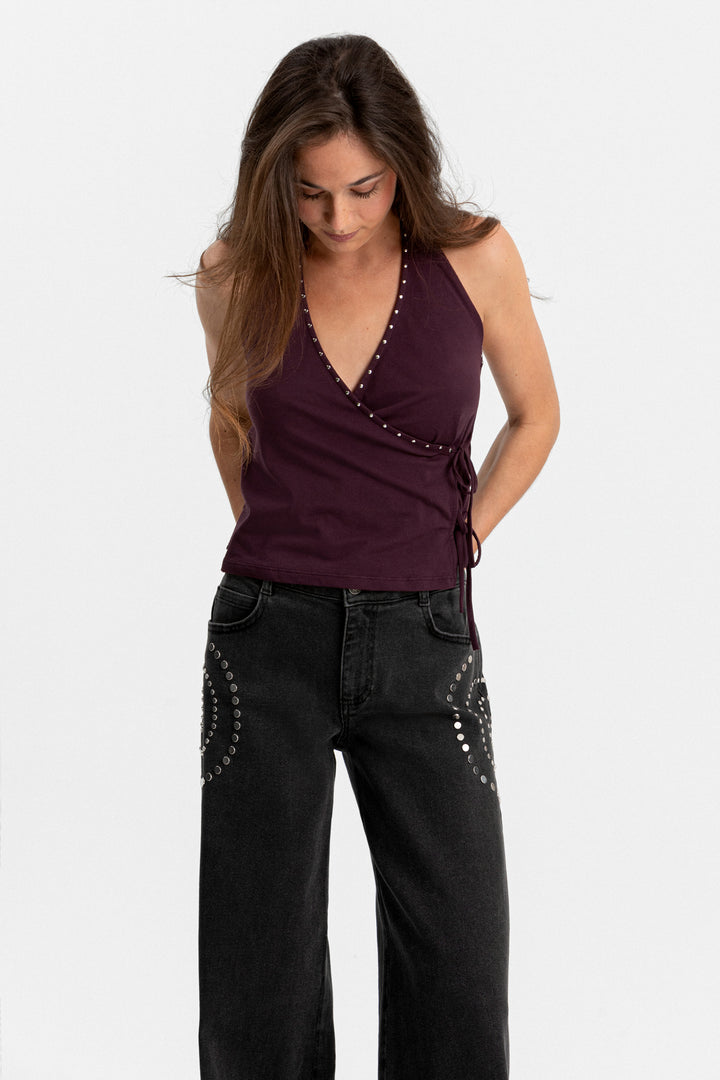 JEANS RELAXED TACHAS ESPIRAL