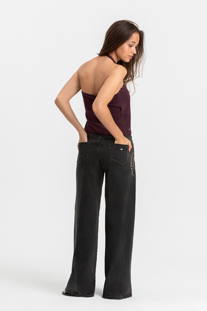 JEANS RELAXED TACHAS ESPIRAL