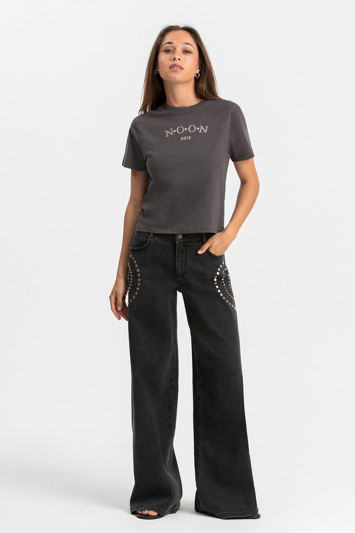JEANS RELAXED TACHAS ESPIRAL