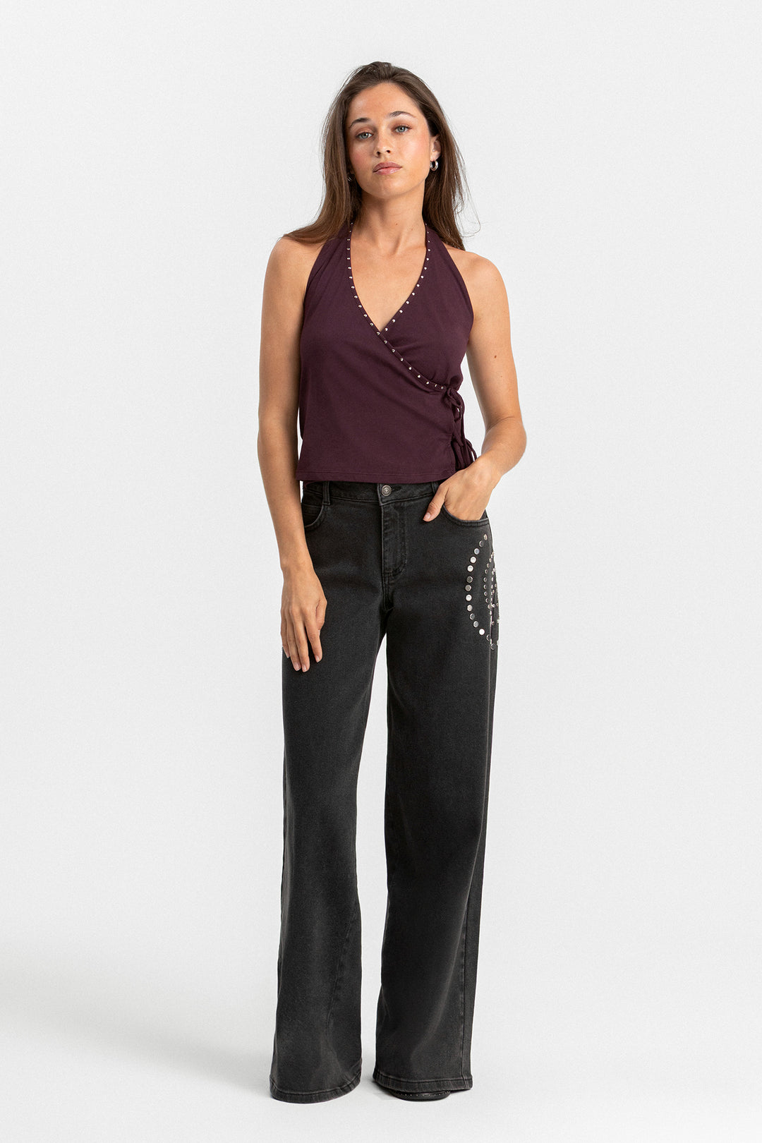 JEANS RELAXED TACHAS ESPIRAL