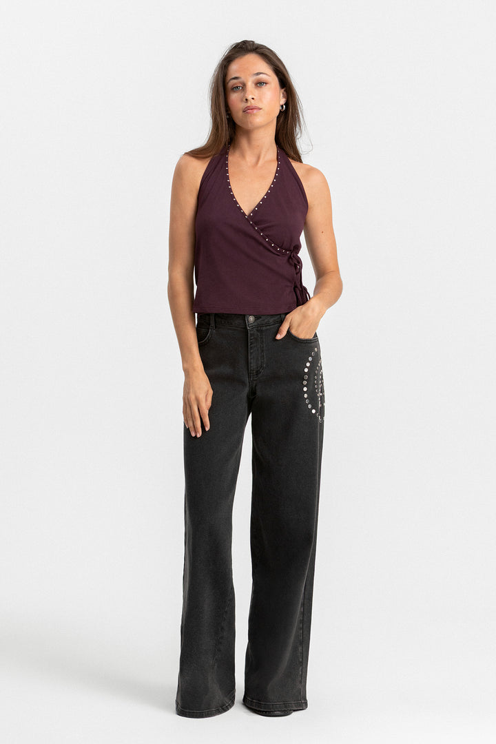 JEANS RELAXED TACHAS ESPIRAL