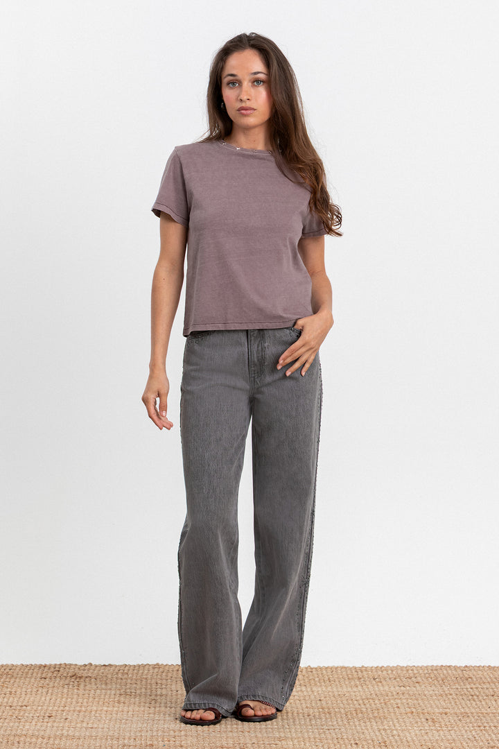 RELAXED FIT JEANS WITH SIDE STUDS