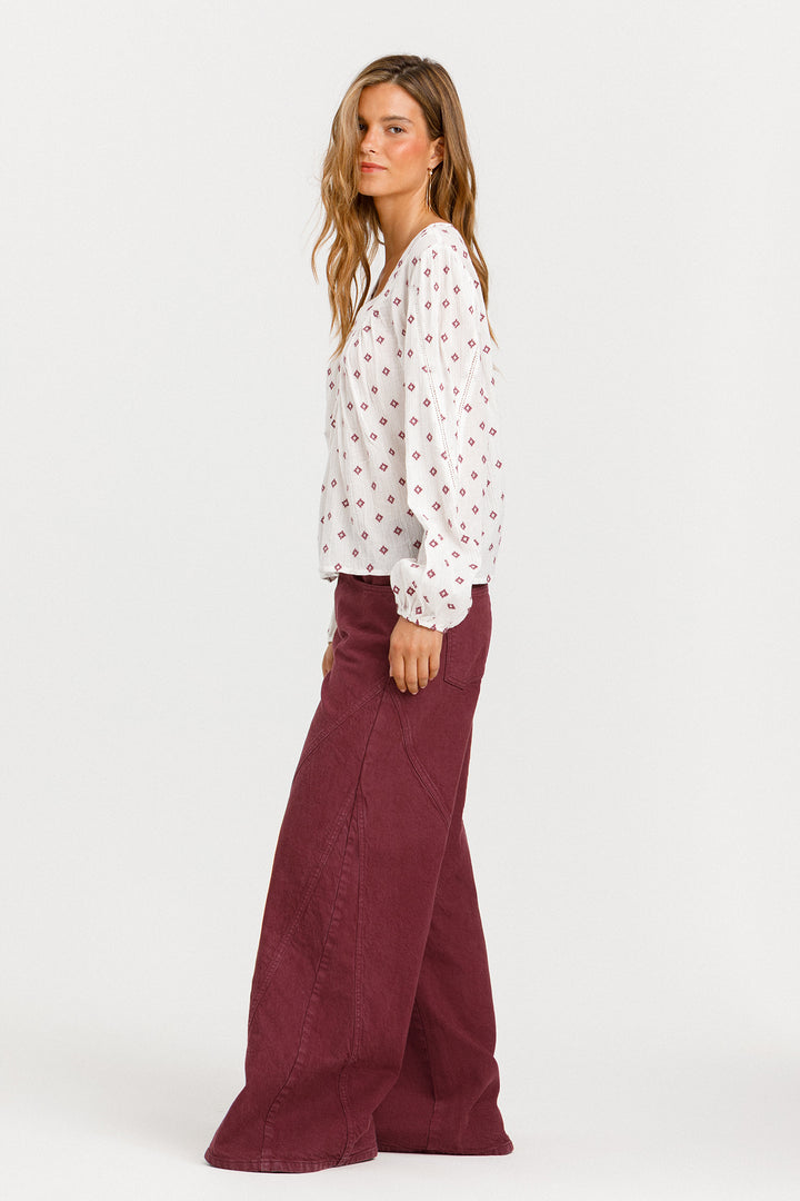 JEANS WIDELEG CORTES