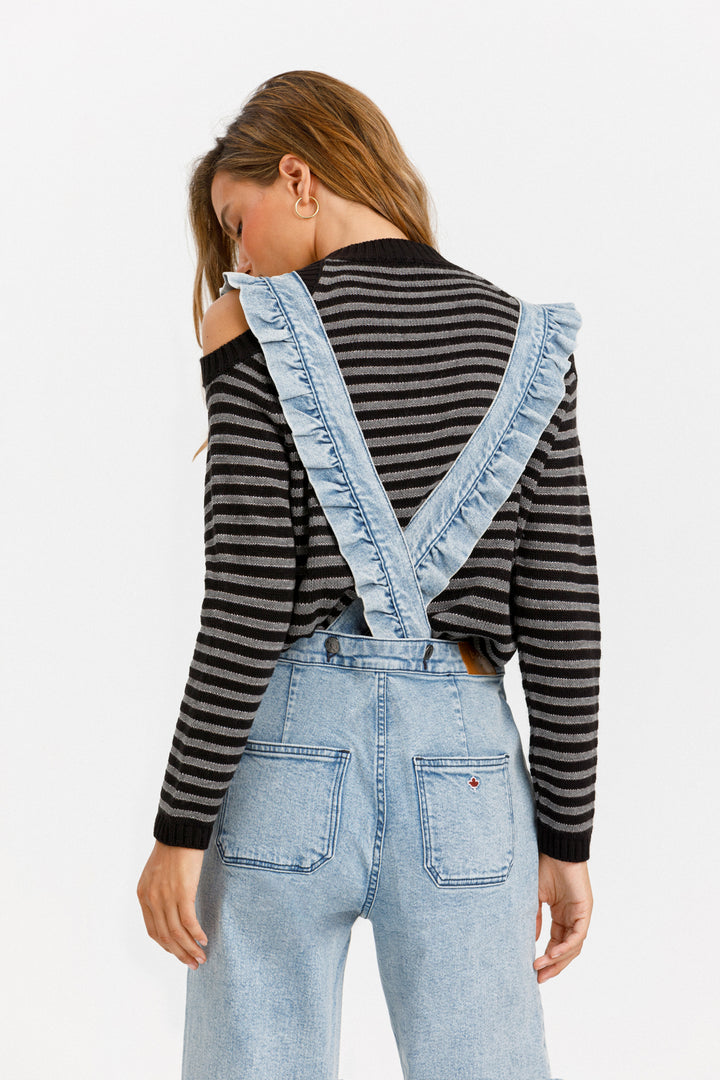 STRIPED SLIT JUMPER
