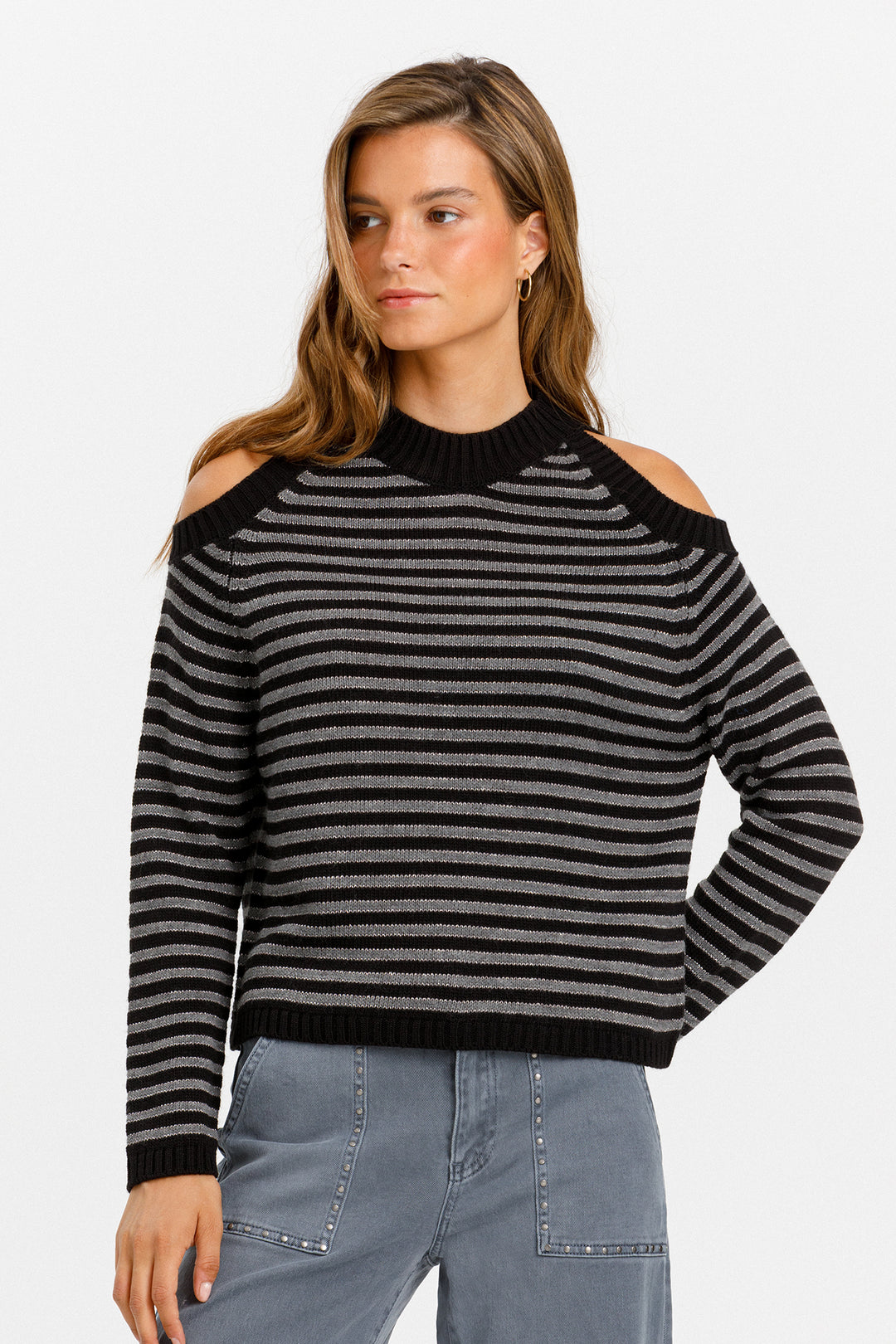 STRIPED SLIT JUMPER