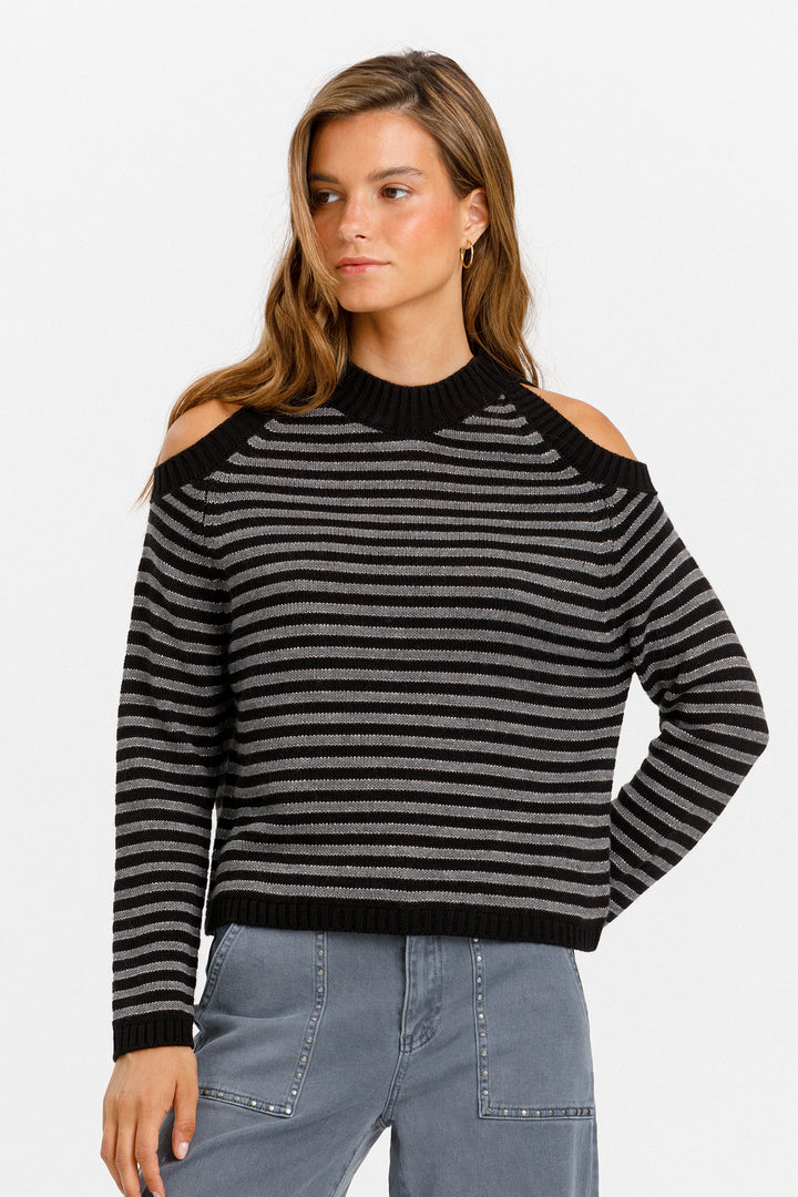 STRIPED SLIT JUMPER