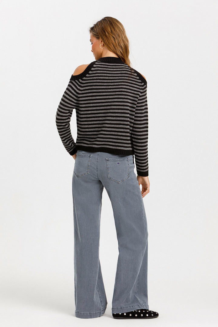 STRIPED SLIT JUMPER