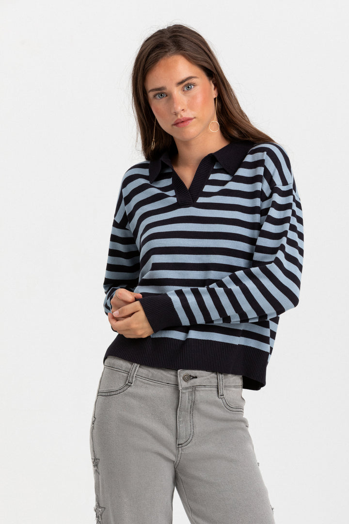 JERSEY CUELLO POLO RAYAS