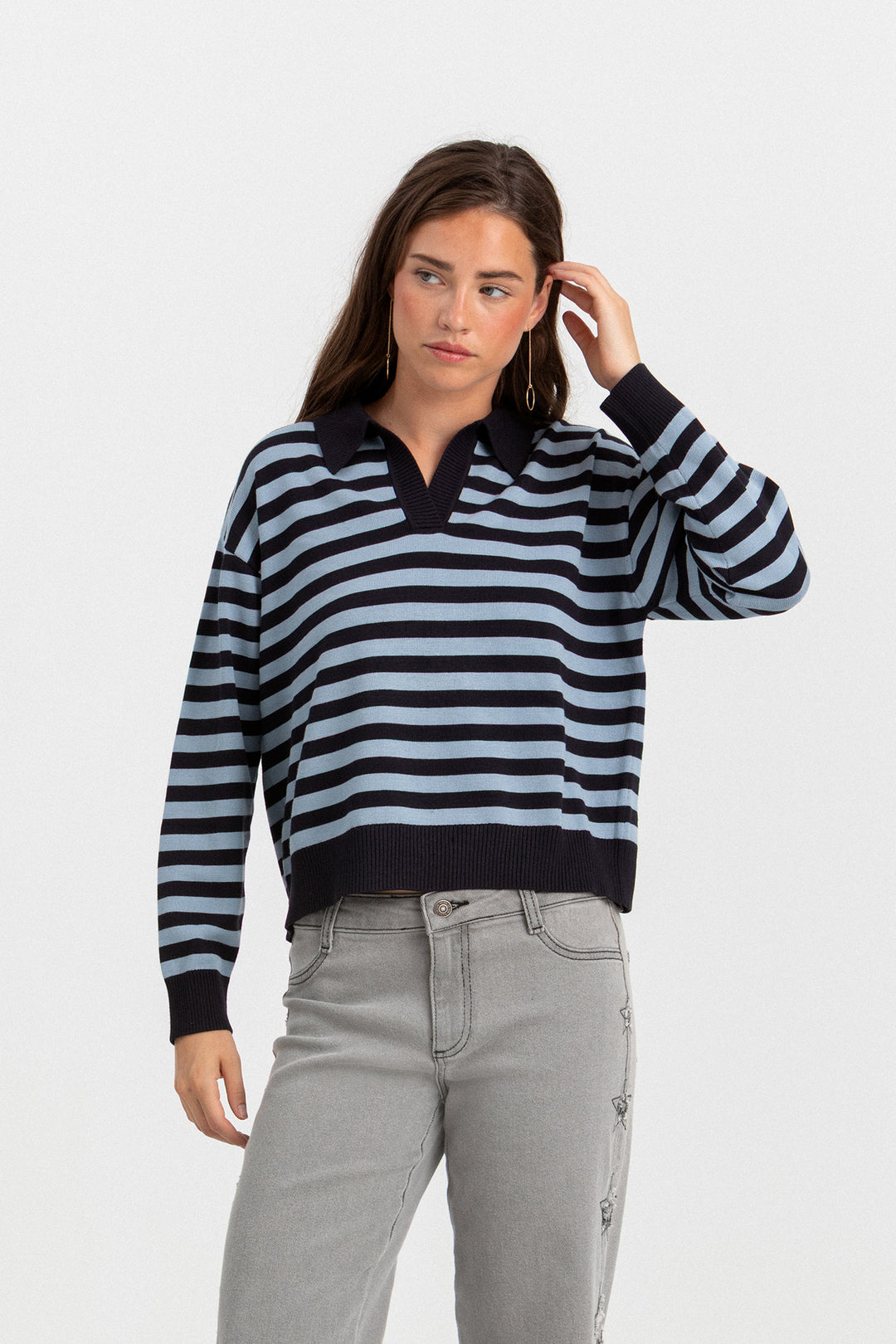 JERSEY CUELLO POLO RAYAS
