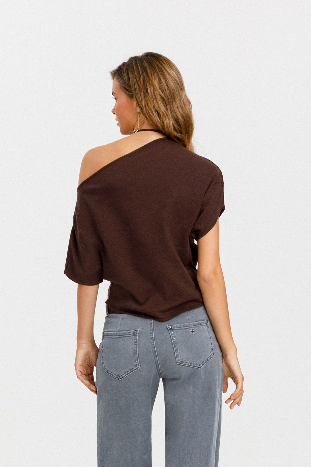 TIE STUD JERSEY TOP