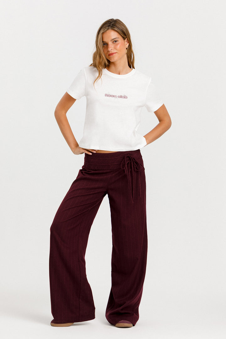 PANTALON ANCHO RAYAS LAZOS