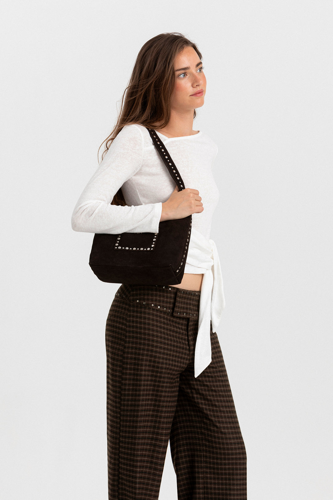 PANTALON ANCHO TACHAS CUADROS