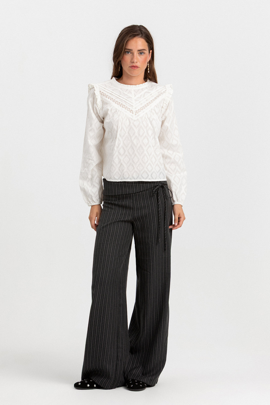 PANTALON DETALLE CINTURA RAYAS