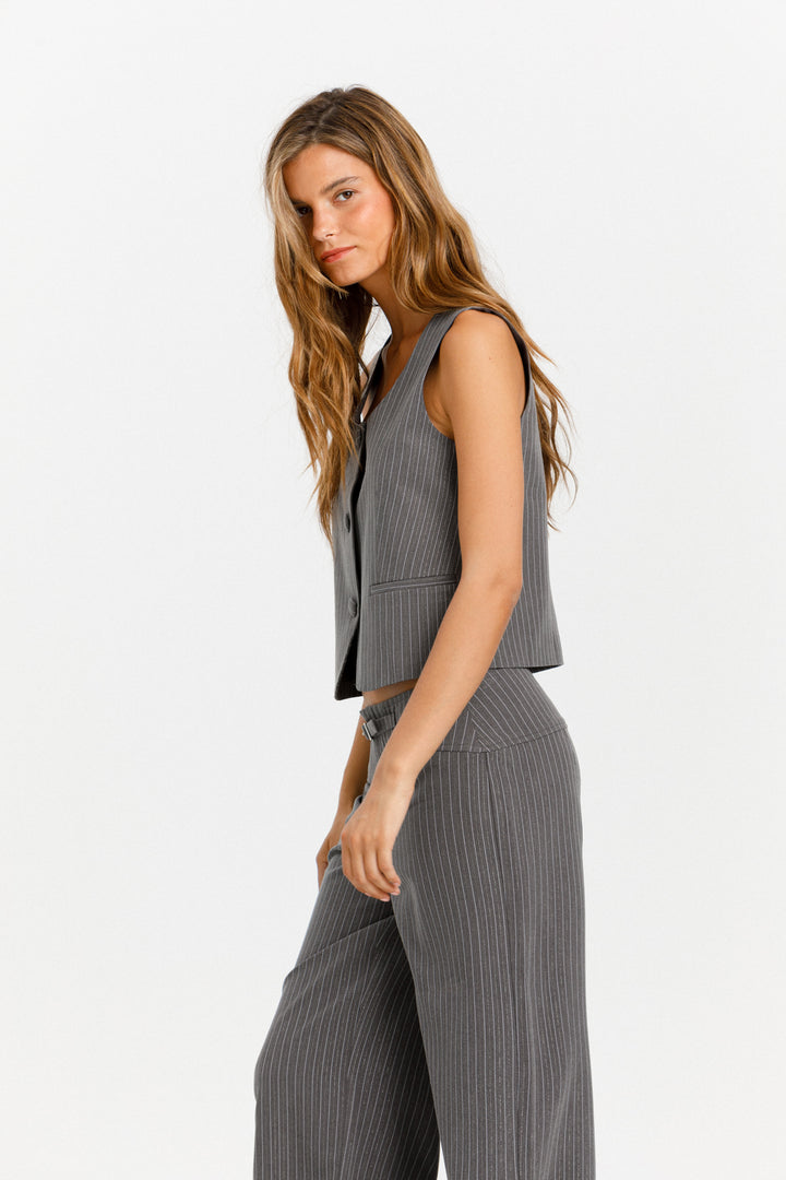 PANTALON HEBILLA RAYAS LUREX