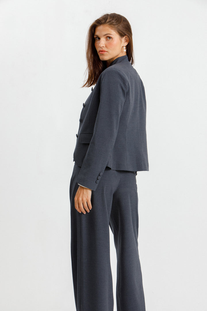 PANTALON TRAJE BOTONES RAYAS