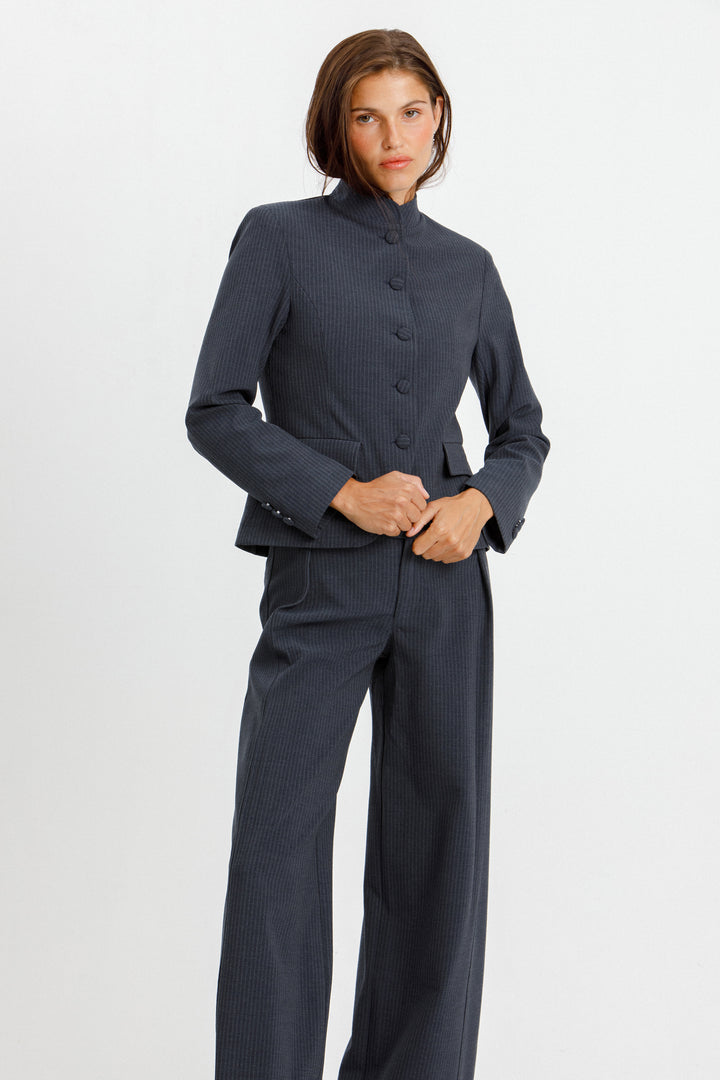 PANTALON TRAJE BOTONES RAYAS