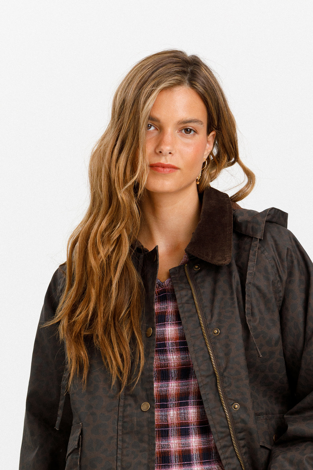 PARKA IMPERMEABLE CAPUCHA LEOPARDO
