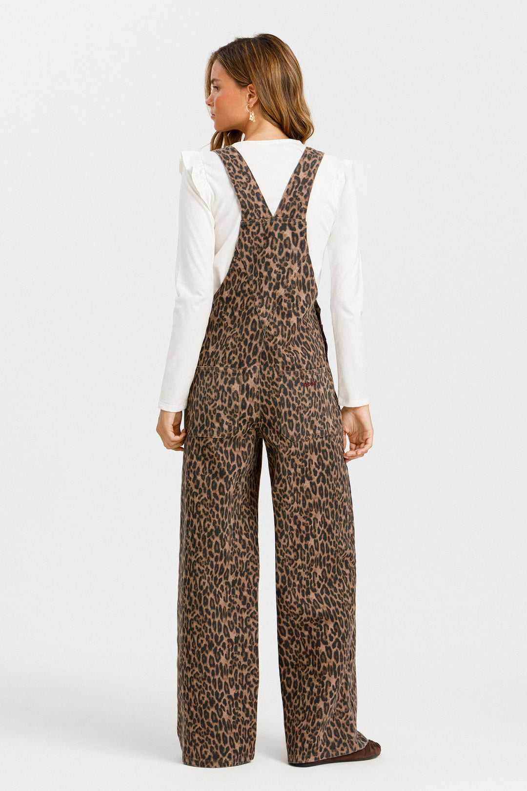 LEOPARD RELAXED FIT DUNGAREES