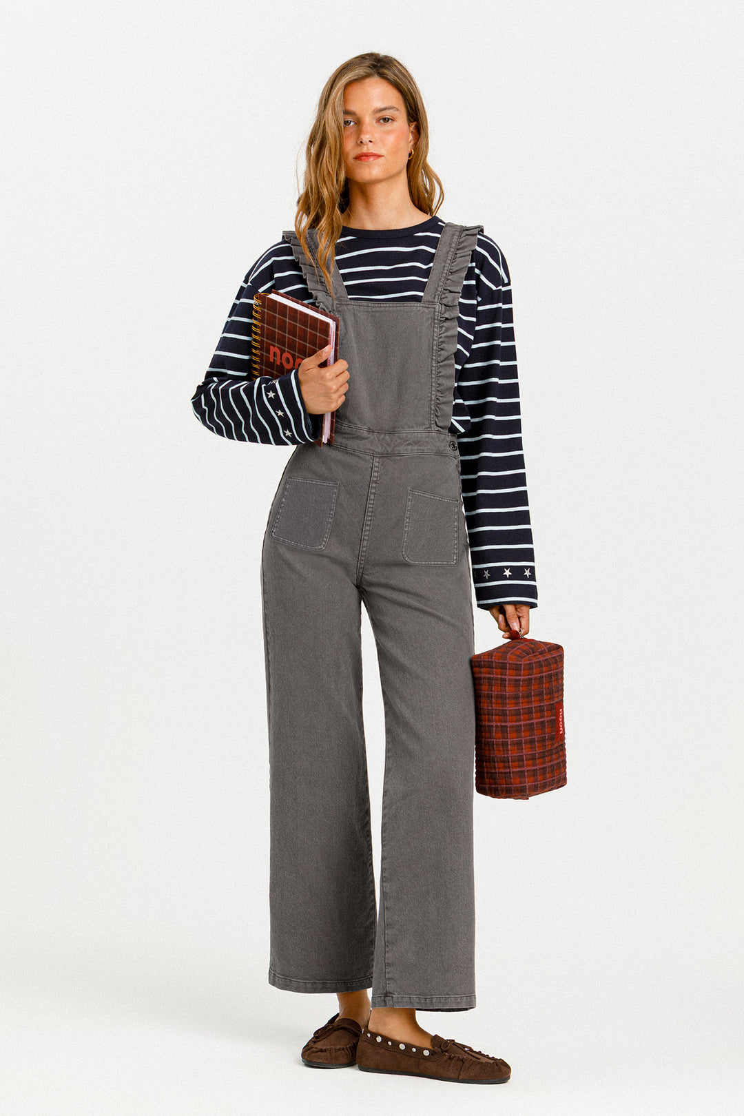 RUFFLED DUNGAREES