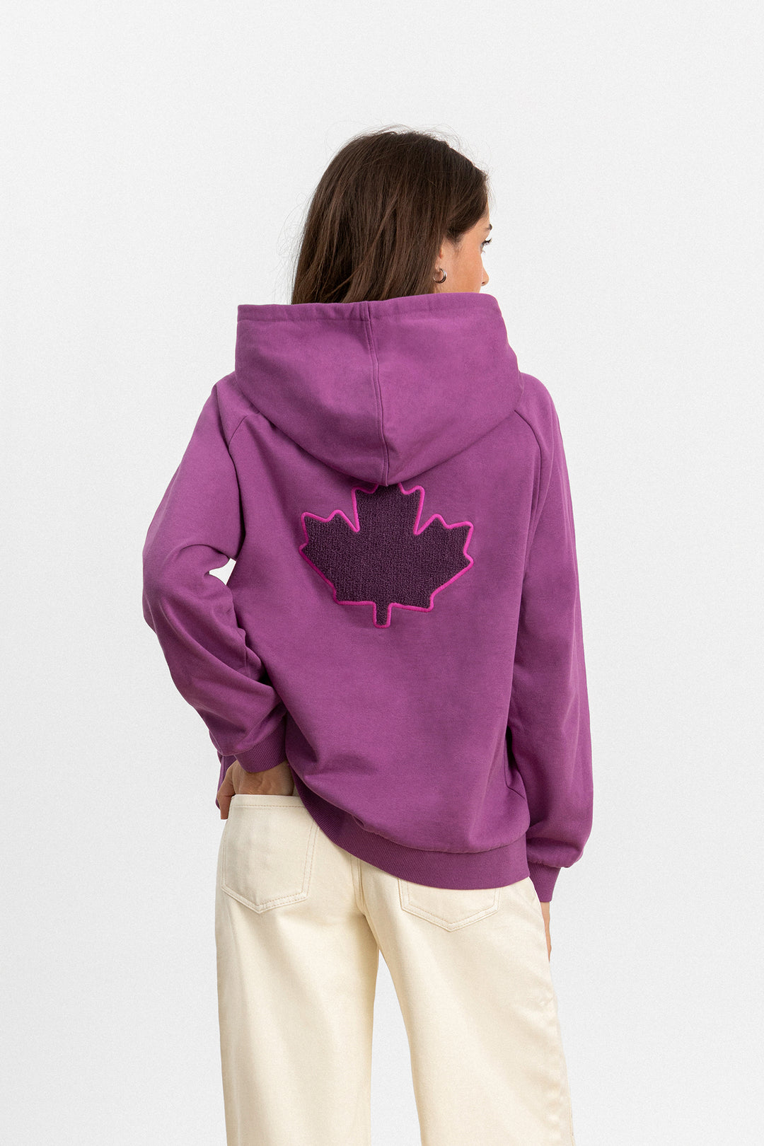 SUDADERA CAPUCHA HOJA