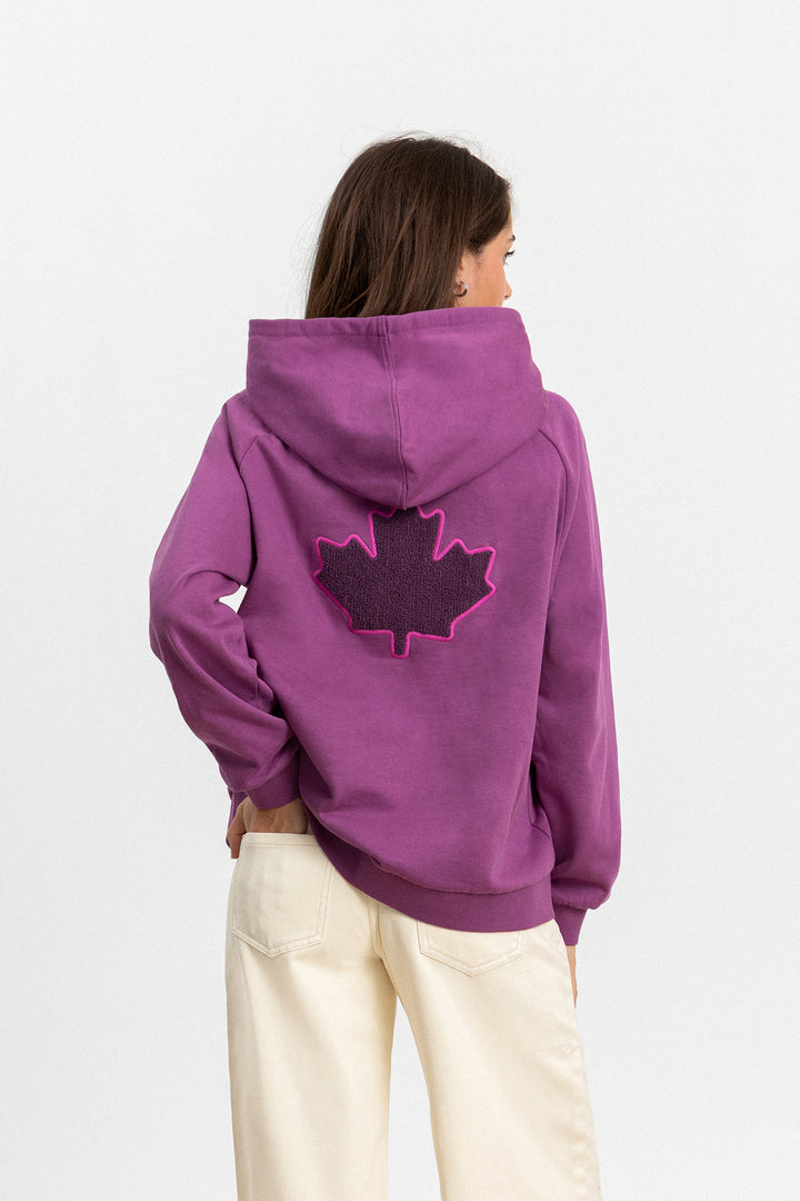 SUDADERA CAPUCHA HOJA