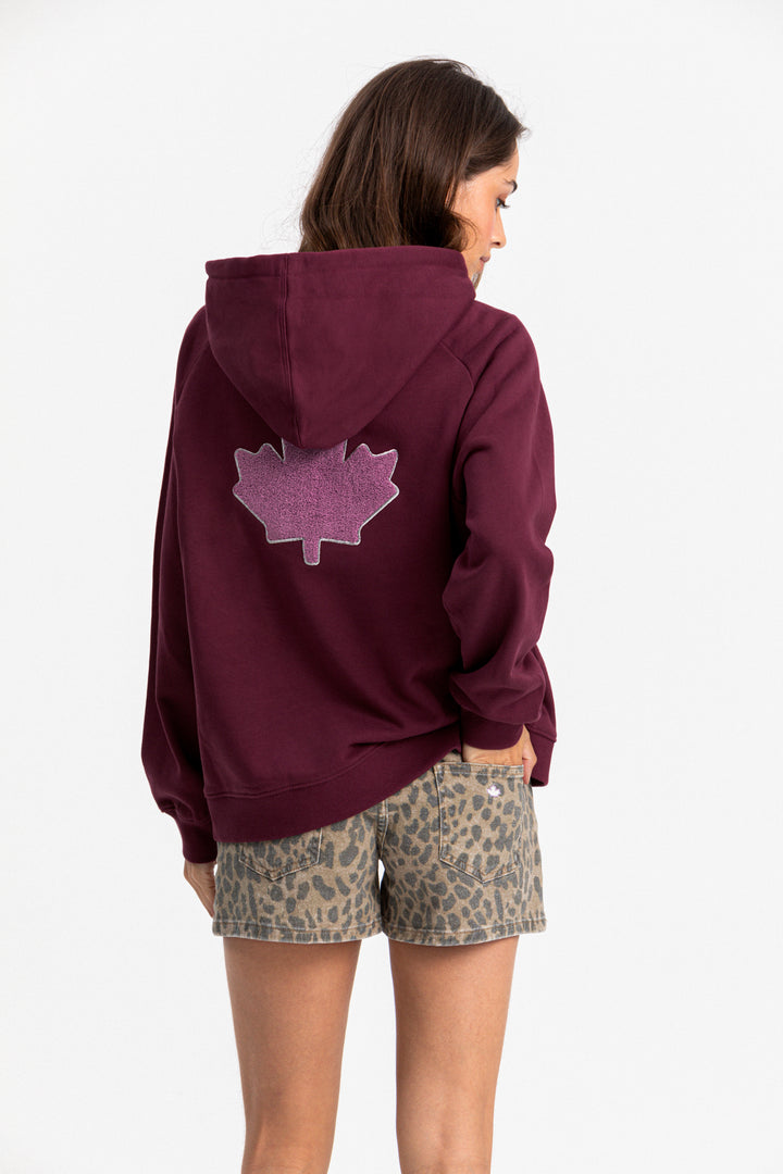 SUDADERA CAPUCHA HOJA