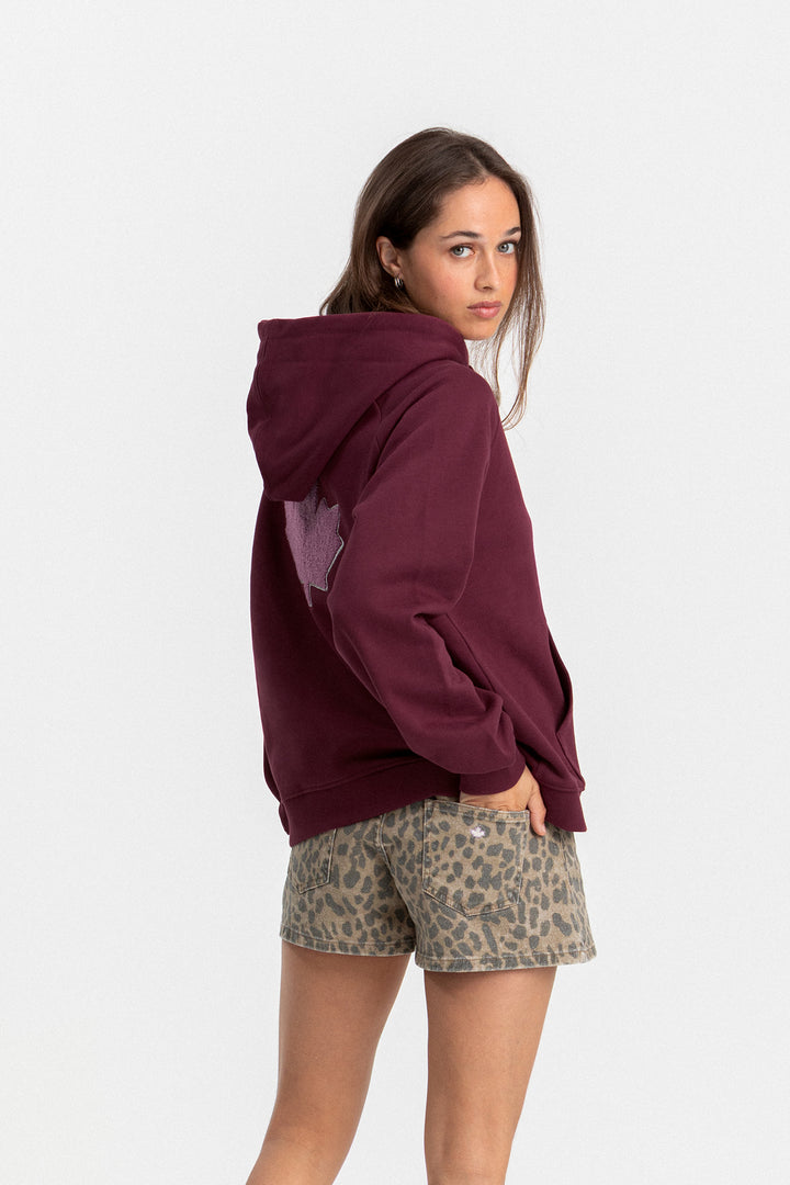 SUDADERA CAPUCHA HOJA