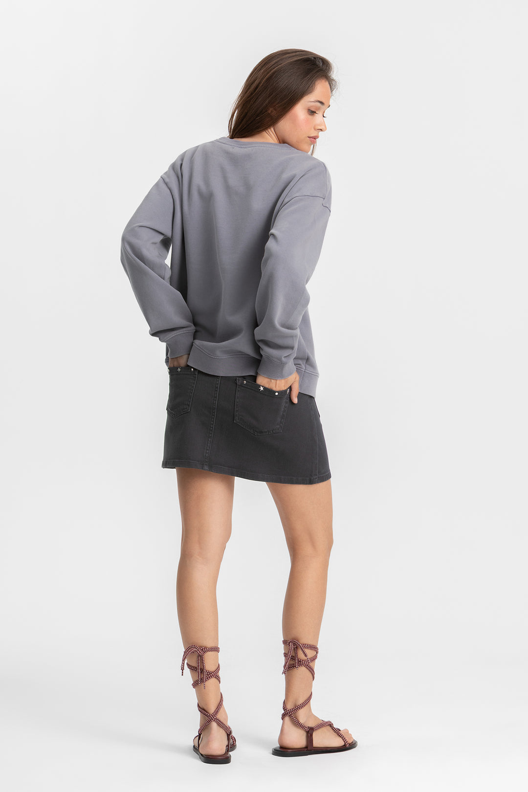 SUDADERA PRINT GLITTER ESTRELLA