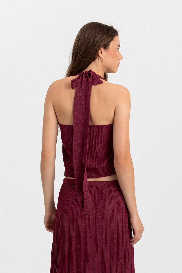 CRISS-CROSS TIE-FRONT TOP