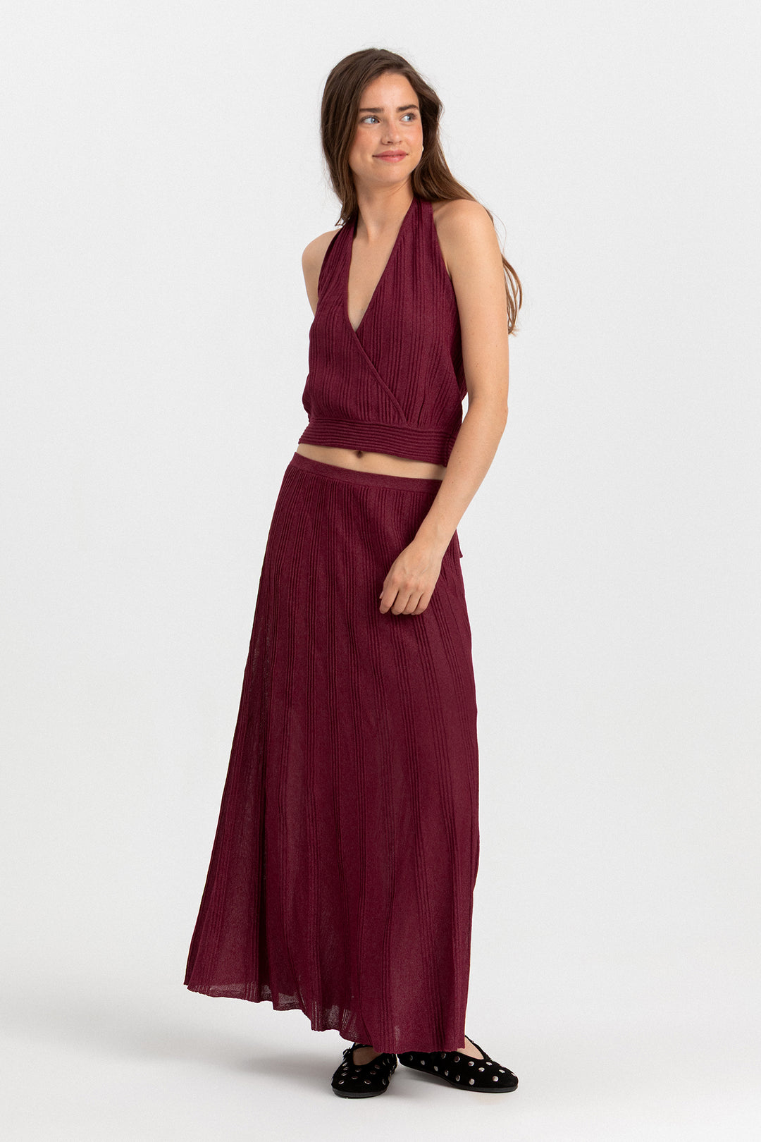 CRISS-CROSS TIE-FRONT TOP