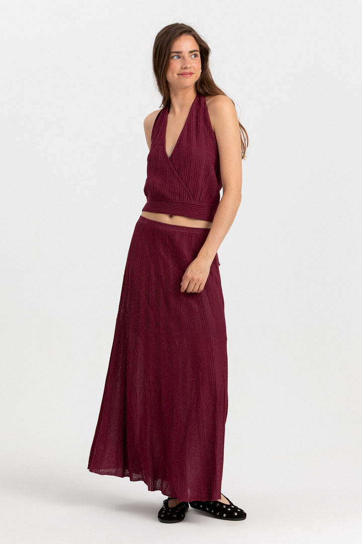 CRISS-CROSS TIE-FRONT TOP