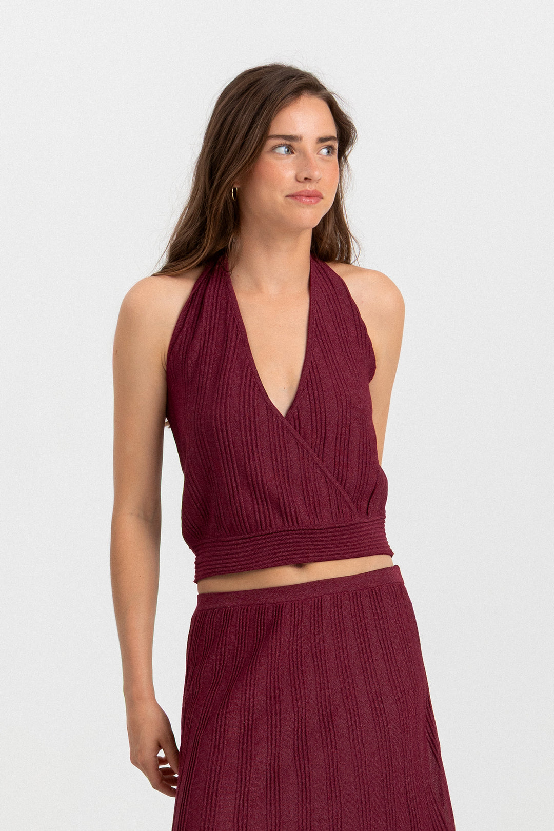 CRISS-CROSS TIE-FRONT TOP