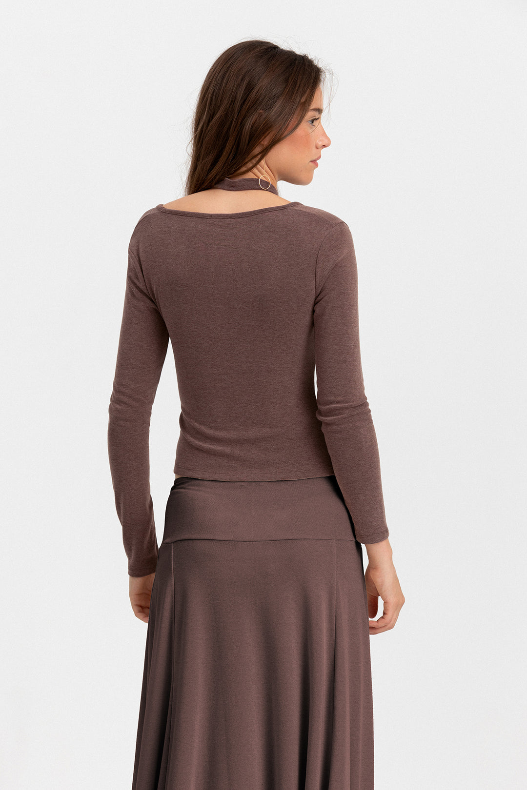 TOP HALTER MANGA LARGA