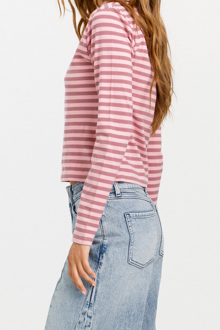 TOP POLO RAYAS BORDADO