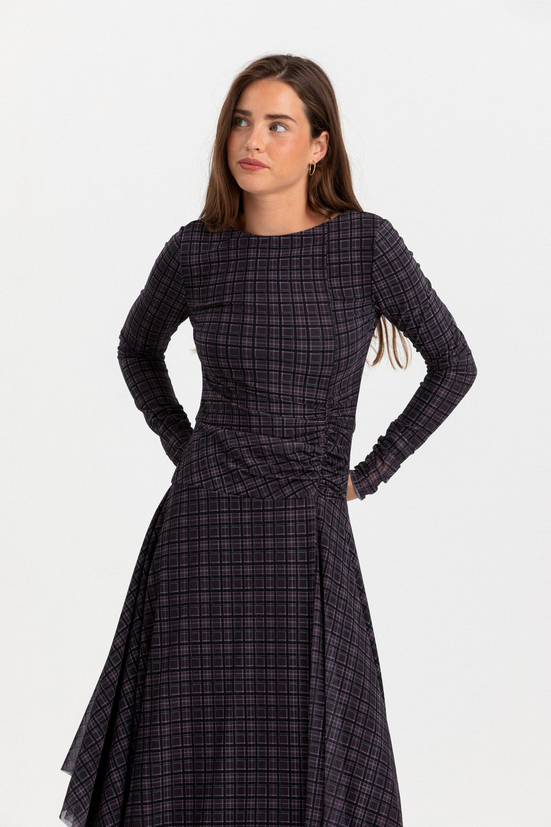 VESTIDO MIDI CUADROS