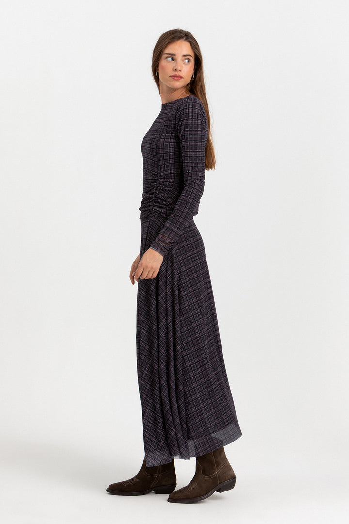 VESTIDO MIDI CUADROS