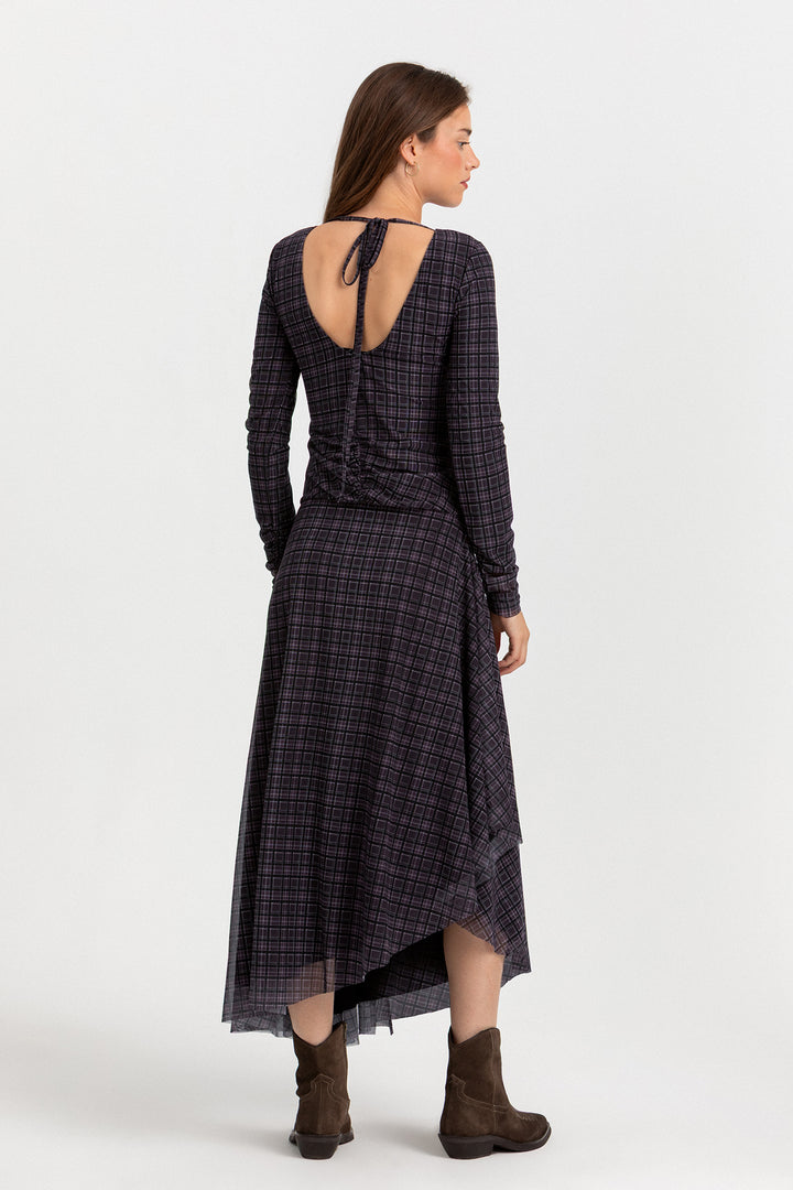 VESTIDO MIDI CUADROS