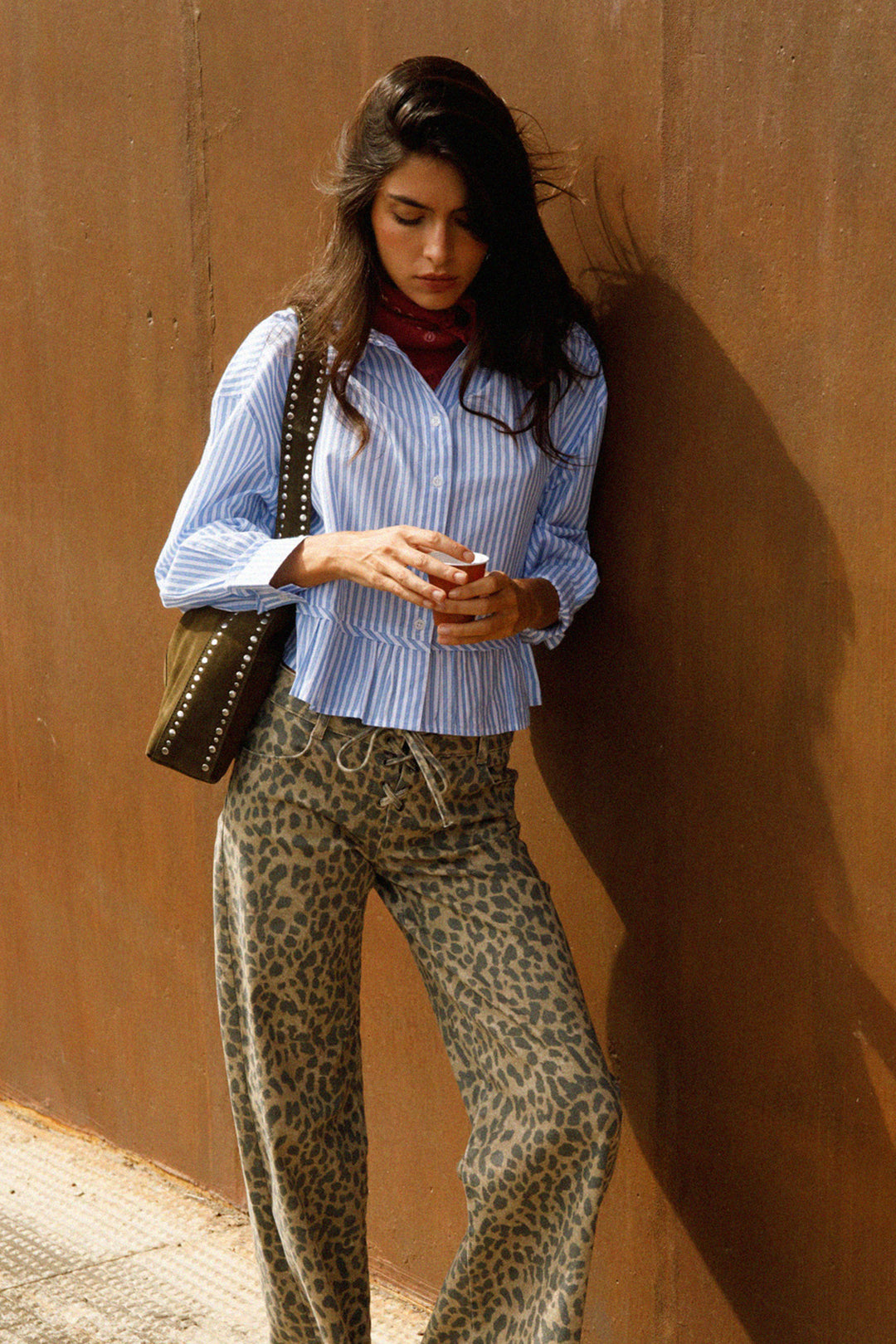 RUFFLE STRIPED SHIRT