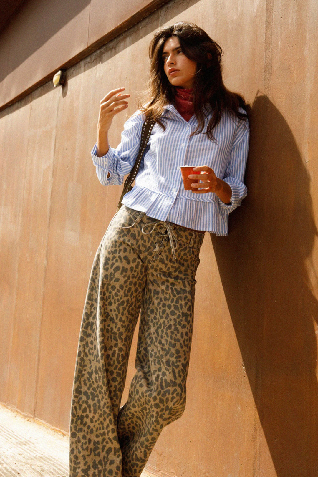 RUFFLE STRIPED SHIRT