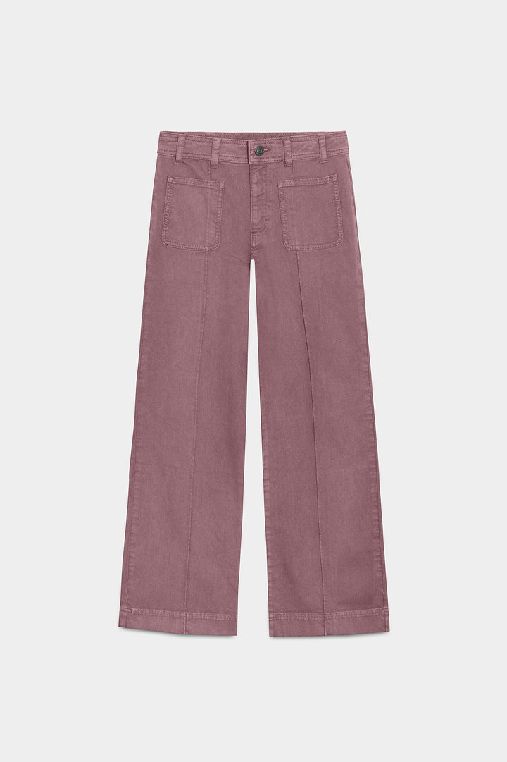 CALÇAS DE ganga CULOTTE BÁSICA COM COSTURAS