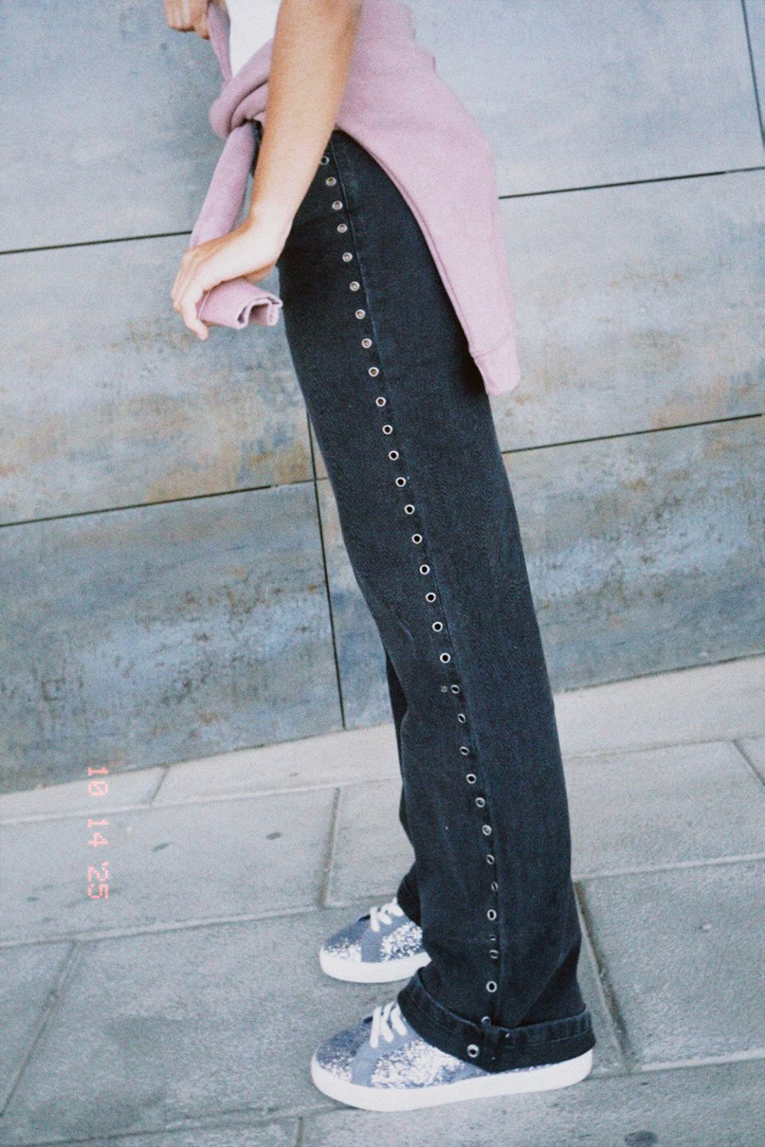 JEANS RECTOS EYELETS