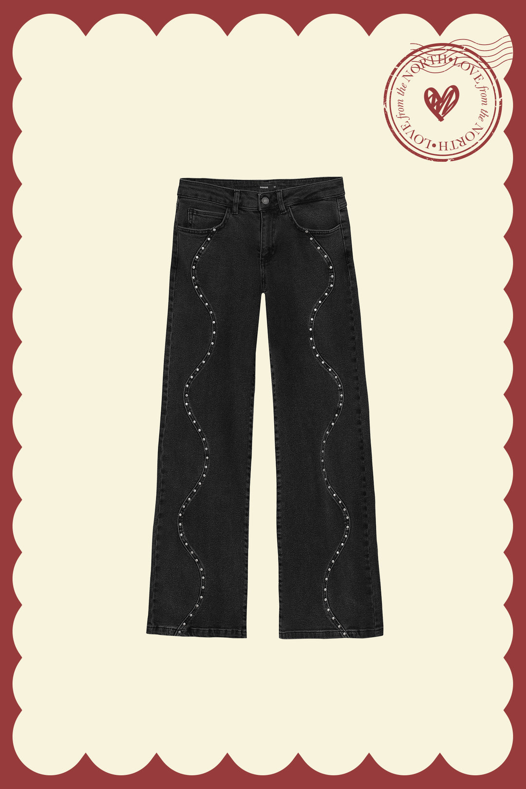 WAVE JEANS WITH STUDS