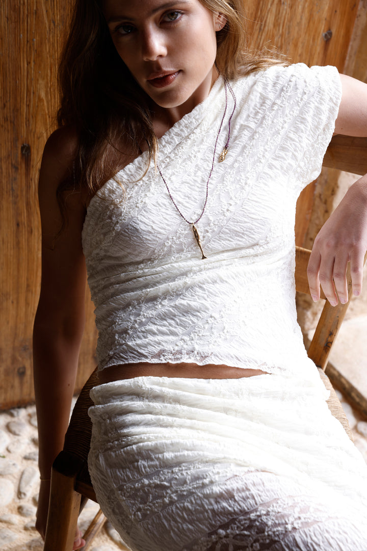 FALDA MIDI LACE