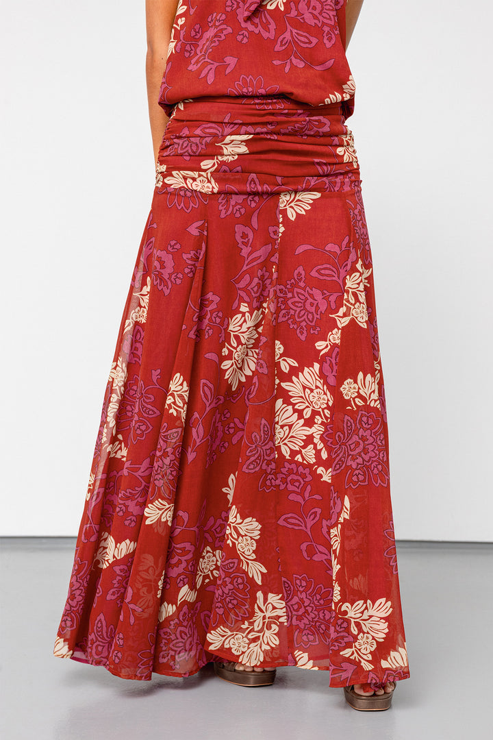 SIERRA MER GODET MIDI SKIRT
