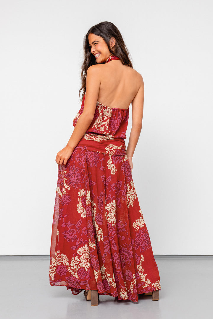 SIERRA MER GODET MIDI SKIRT