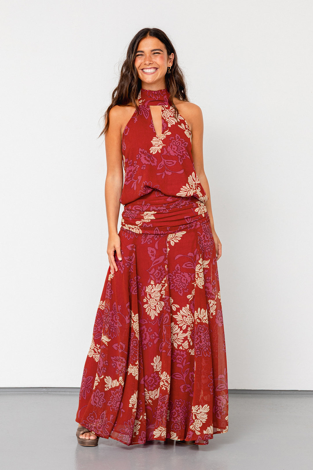 SIERRA MER GODET MIDI SKIRT
