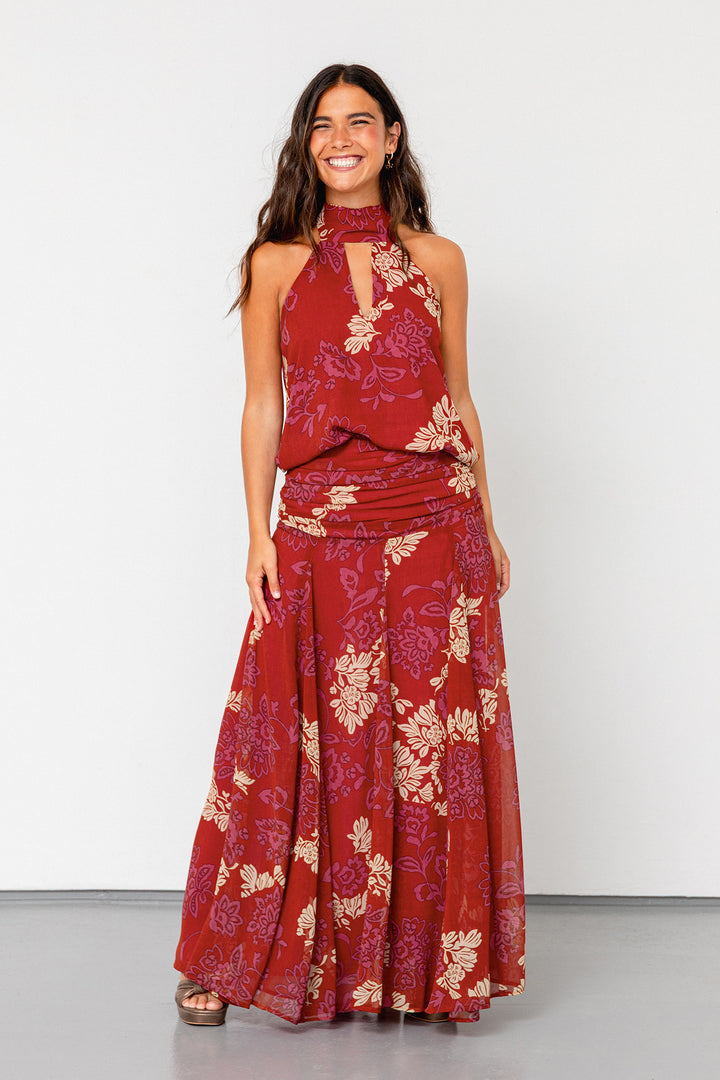 SIERRA MER GODET MIDI SKIRT