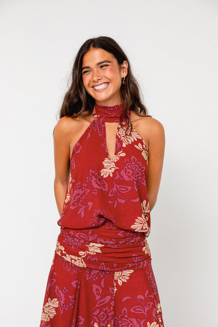 SIERRA MER GODET MIDI SKIRT