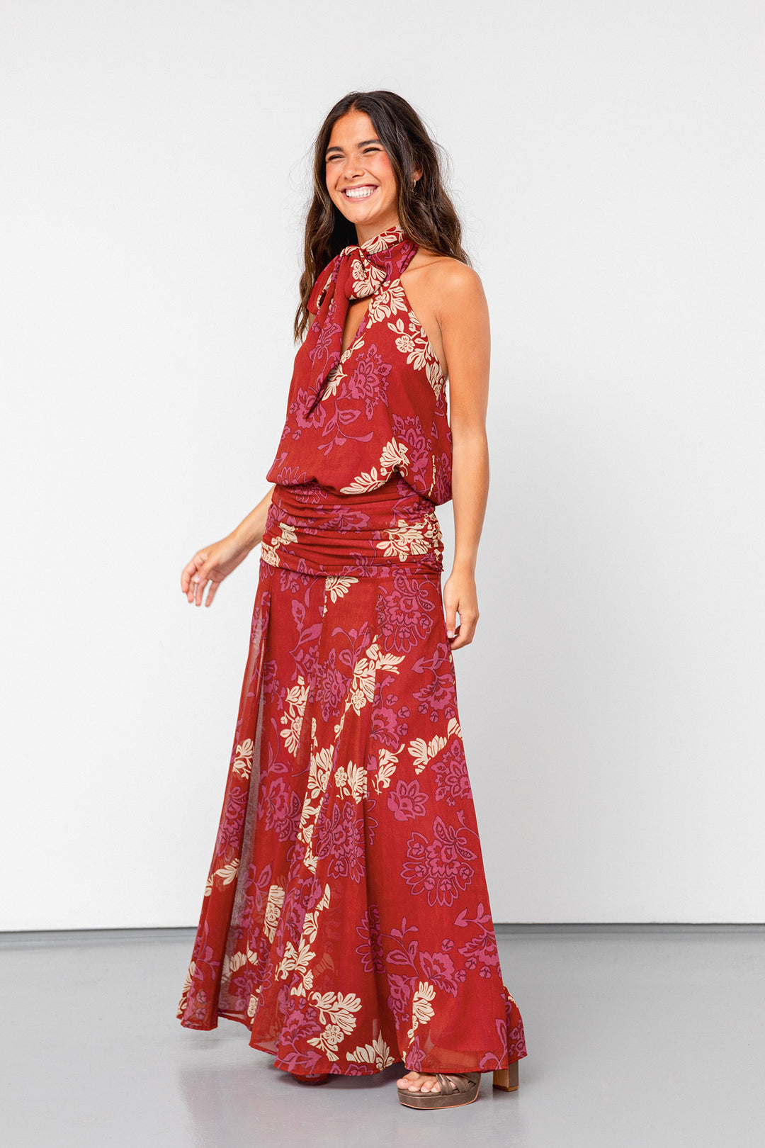SIERRA MER GODET MIDI SKIRT