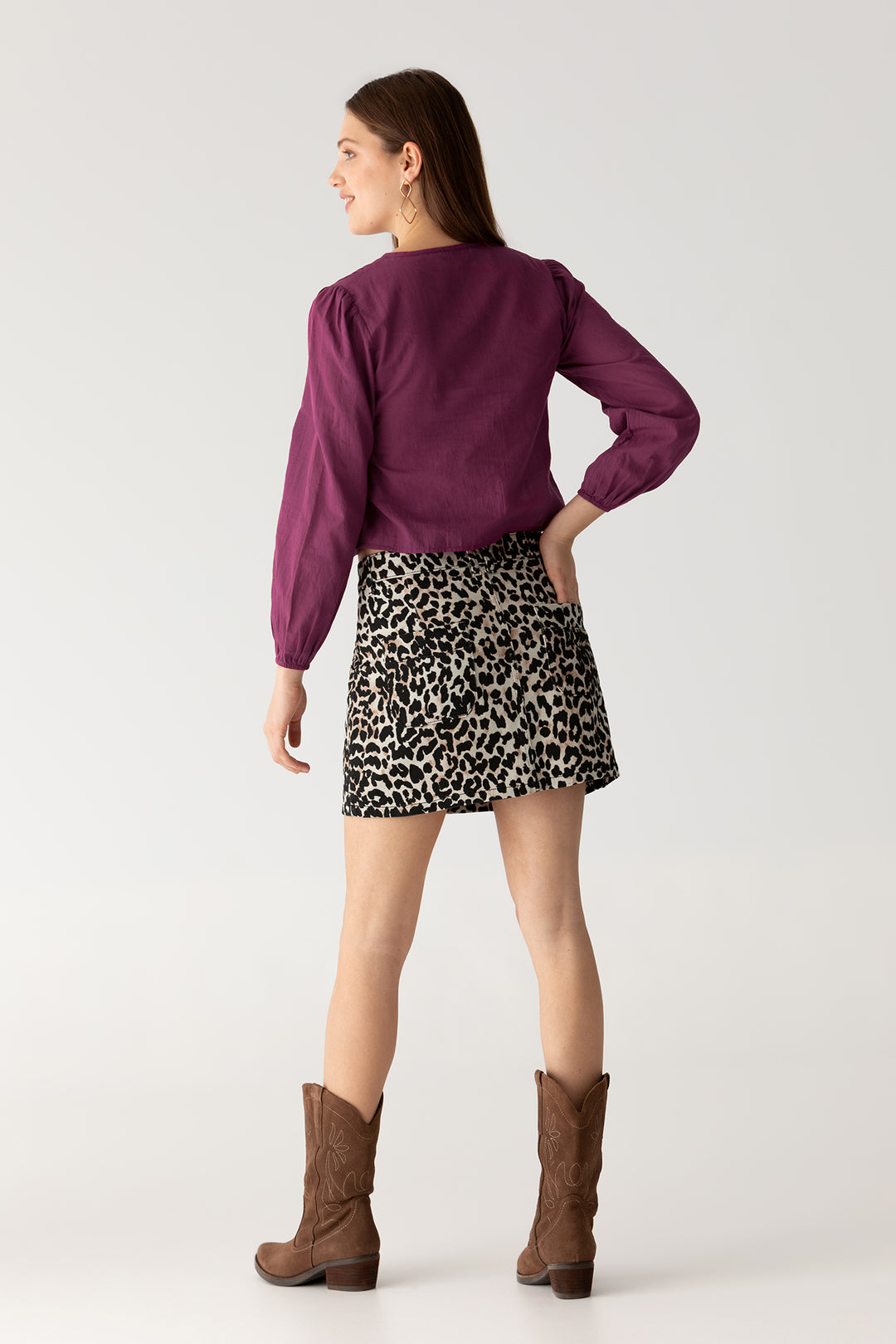 LEOPARD MINI SKIRT